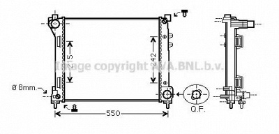 AVA QUALITY COOLING lc2098 -  Радиатор, охлаждение двигателя